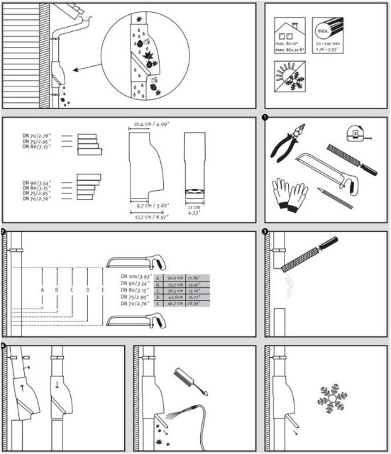 tekening technische details bladscheider